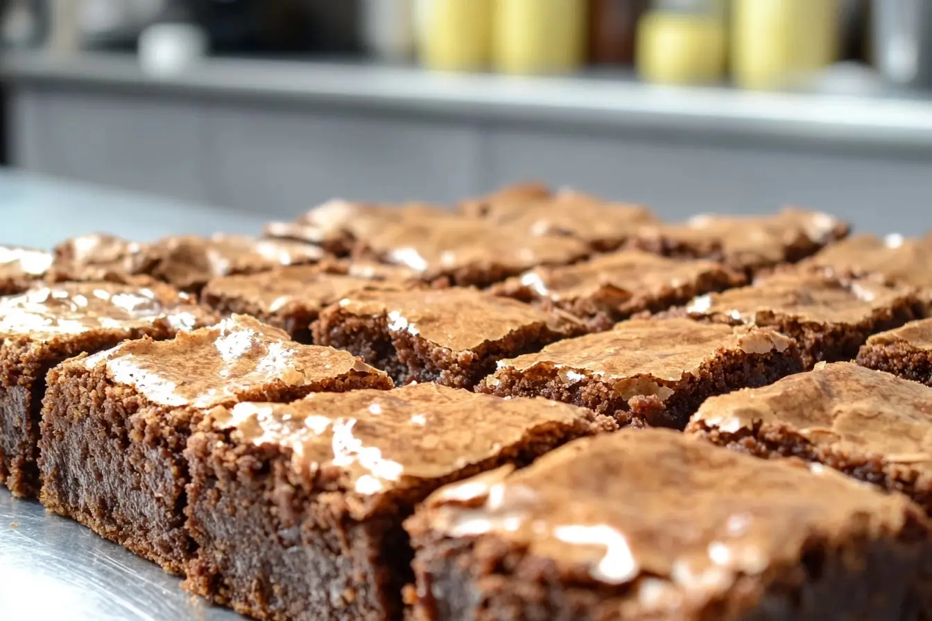 Vanilla Brownies texture revealing delicious caramel flavor