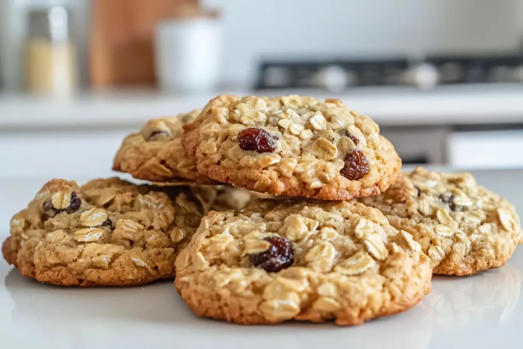 Freshly baked Oatmeal Craisin Cookies