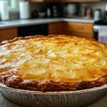 A tempting slice of crispy and soft Passover Potato Pie.