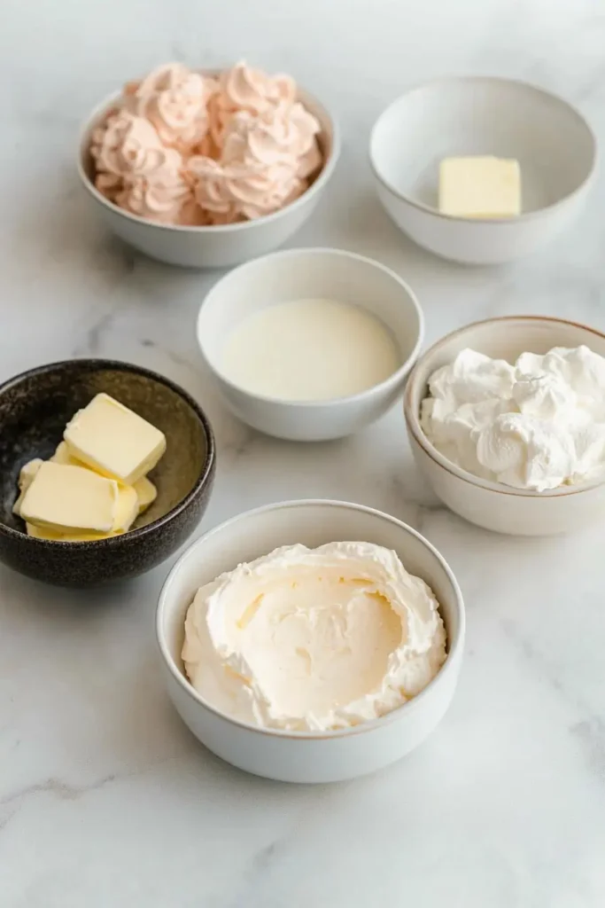 pudding frosting recipe step-by-step ingredients setup