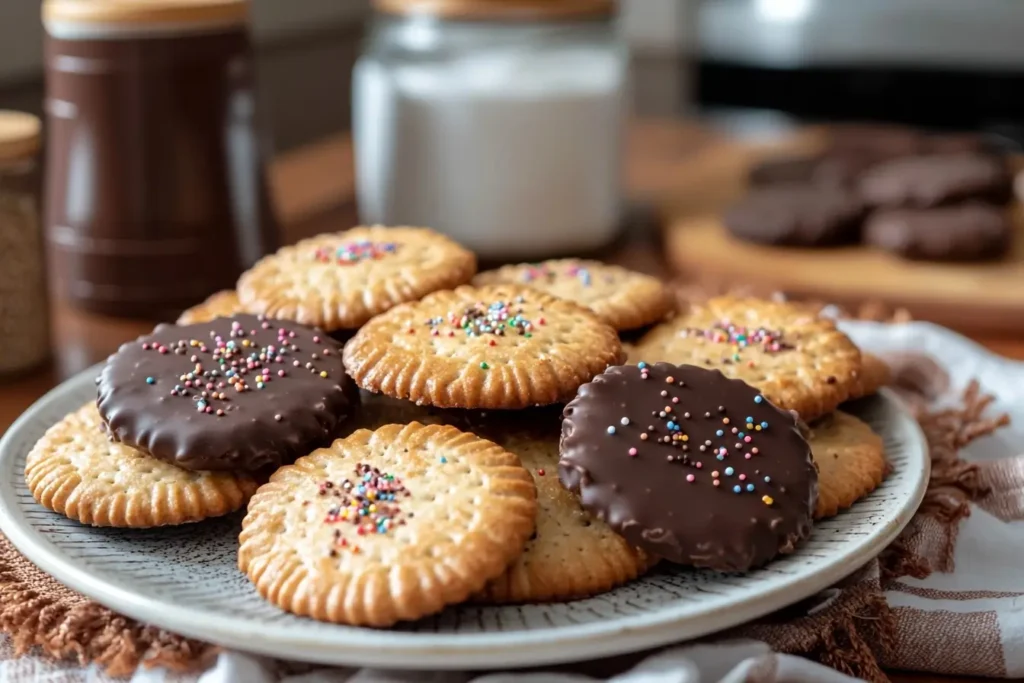 Delicious Ritz Cracker Cookies ready to enjoy