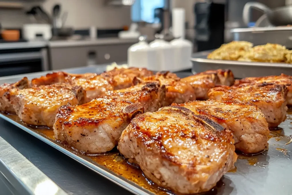 2-ingredient pork chops baked to juicy perfection