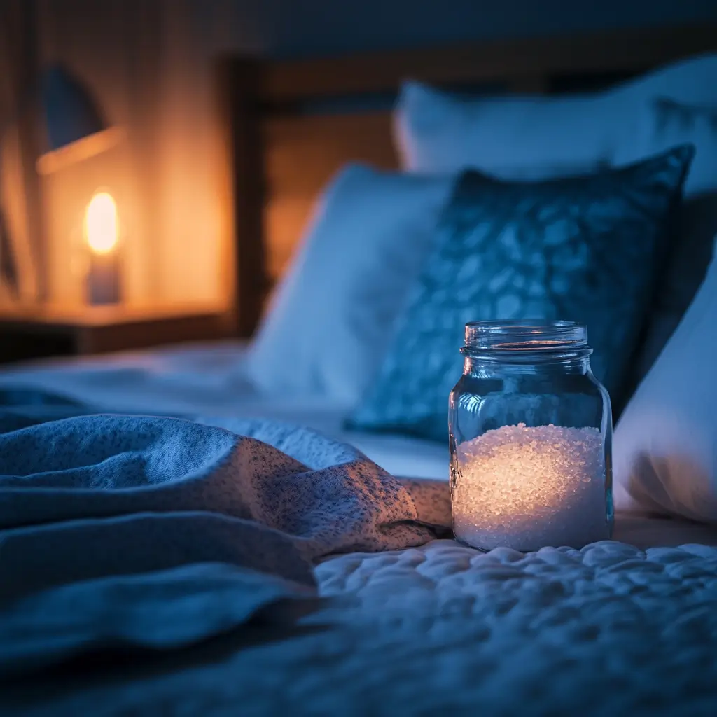 Blue salt under bed for protection