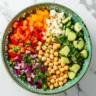 Nutrient-dense bean salad in a rustic bowl on a kitchen counter