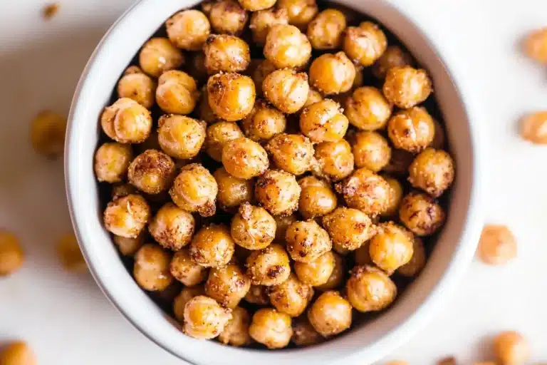Roasted chickpeas for healthy Mediterranean snacks on the go